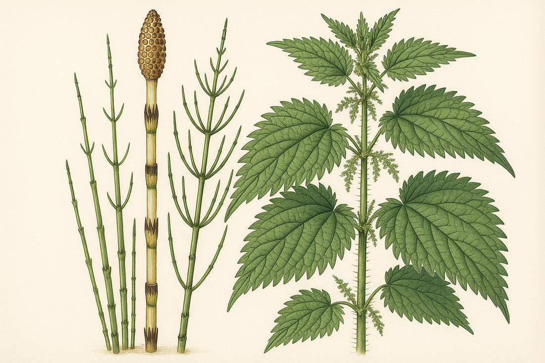 Хвощ и Коприва – естественият дренаж и минерален баланс на тялото